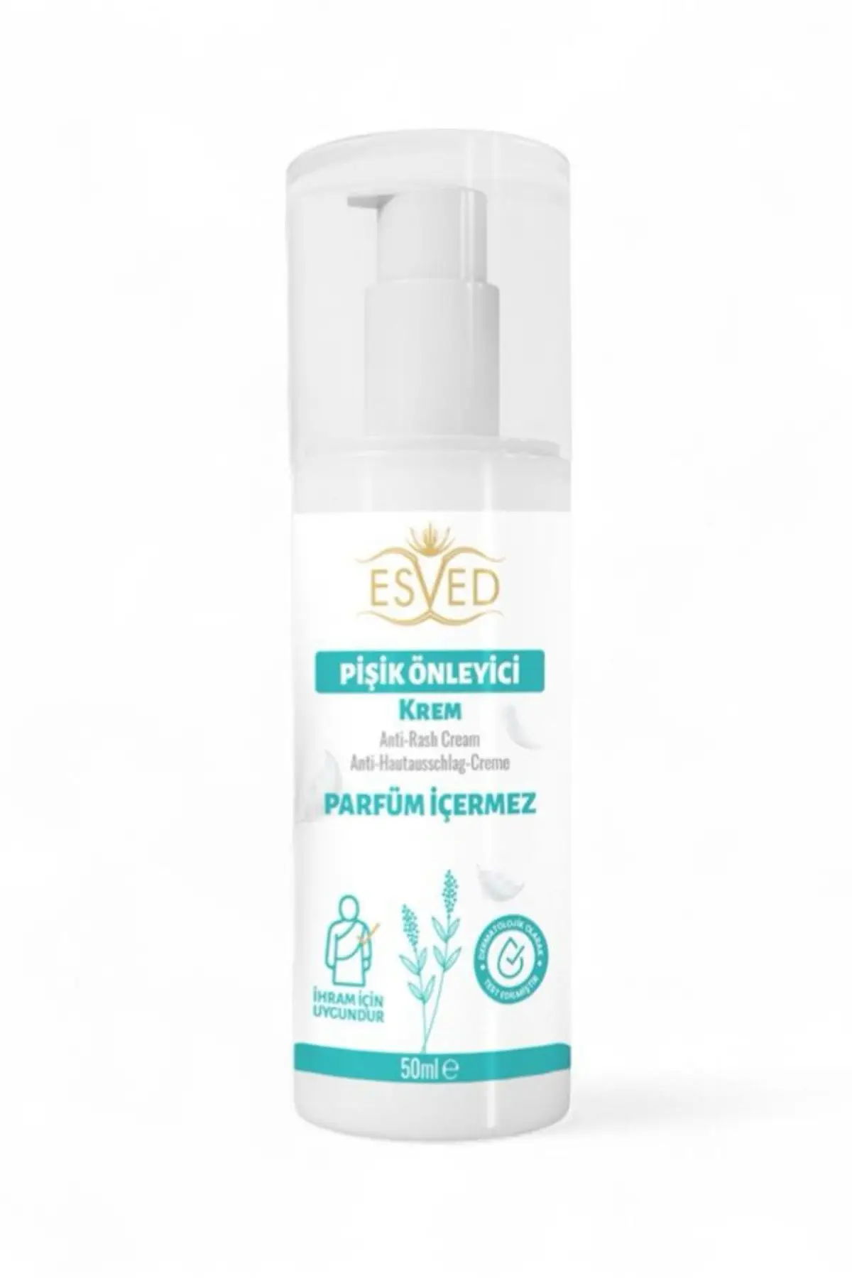 Kokusuz pişik kremi ihram pişik kremi umre pişik kremi Hac pişik kremi 50 ML.